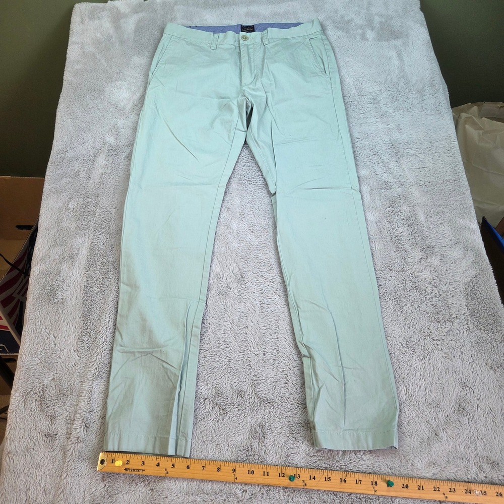 J.Crew 484 Lightweight Slim Fit Chino Pants Men 31x32 Cotton Trousers Mint Green